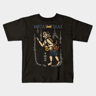 Tattoo Muay Thai Sak Yant Hermit Kids T-Shirt